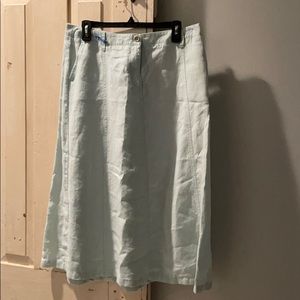 Talbots petite mint linen skirt -10P